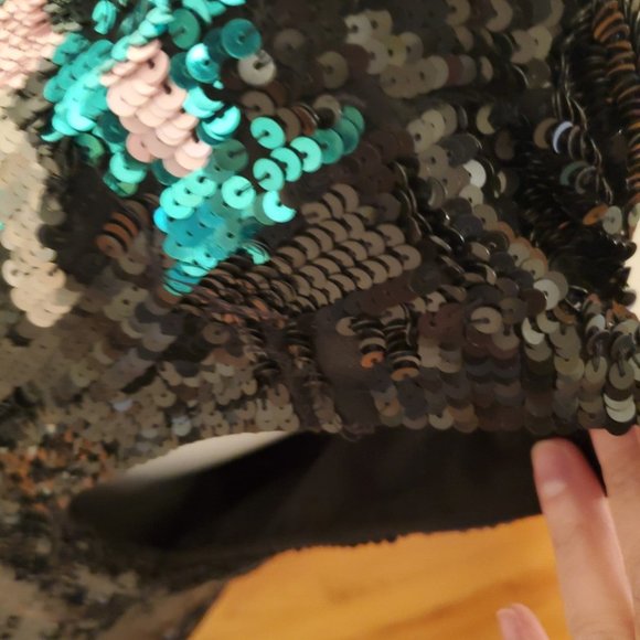 Twin-Set by Simona Barbieri Cute Graphic Sequin Shift Dress M - Picture 4 of 12